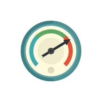 Change barometer icon flat isolated vector Illustrazione stock