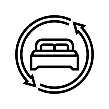 Change bedding regularly line icon vector illustration Illustrazione stock