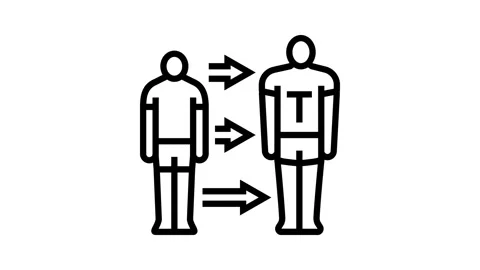 Change body shape adolescence puberty line icon animation Stock Footage 326122162