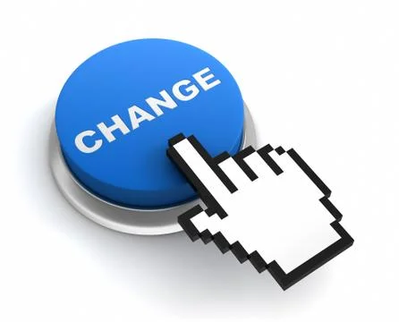 Change button concept 3d illustration Illustrazione stock