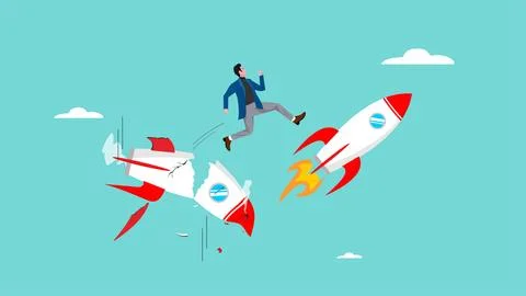 Change career path, move to new business opportunity to achieve career succ.. Stock Illustration