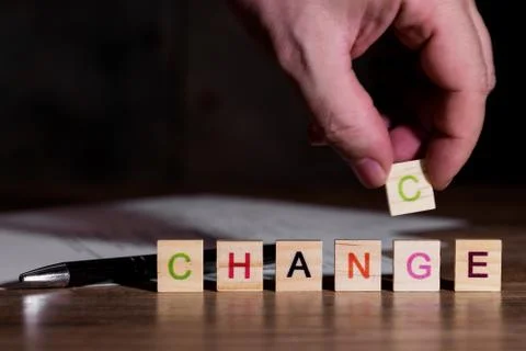 Change is a chance at the same time 库存照片