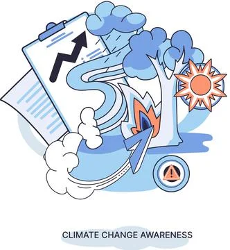 Change climate awareness, saving planet, World Environment Day bio technology Illustrazione stock
