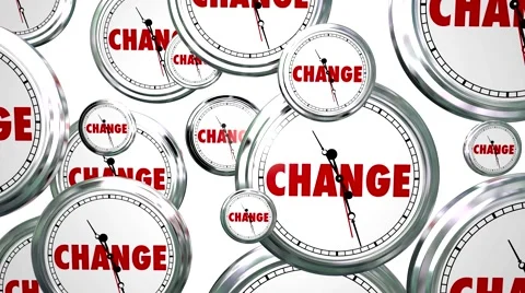 Change Clocks Time Passing By Evolution Innovation Animation Alpha Matte Stock Footage 40184466