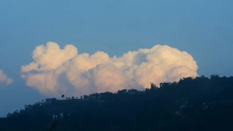 Change of cloud color during sunset Stock Footage 273494466