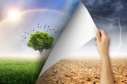 Change concept, Open paper. Stock Photos