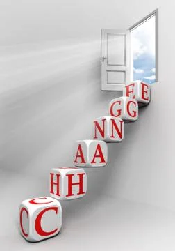 Change conceptual door Stock Illustration