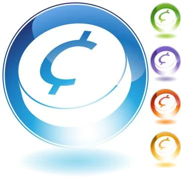 Change crystal icon Illustrazione stock