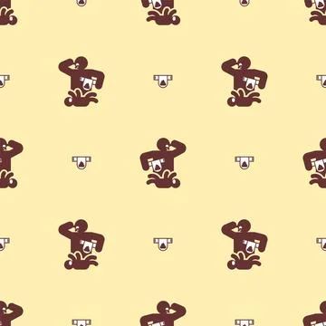 Change diaper pattern seamless. Baby's clean and dirty diaper background. Bab Stock Illustration