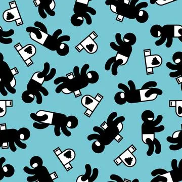 Change diaper pattern seamless. Baby's clean and dirty diaper background. Bab Stock Illustration