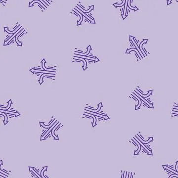 Change direction succes challenge line seamless pattern Illustrazione stock