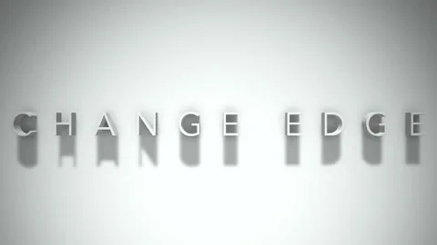 Change edge 3D title animation with shadows on a white background Stock Footage 297568711