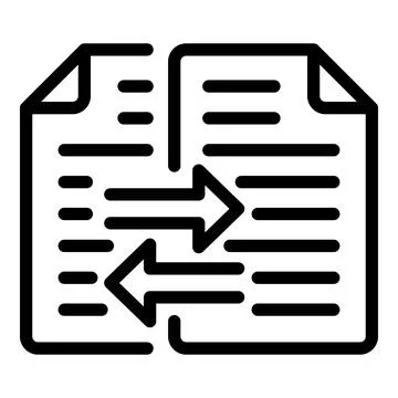 Change education icon outline vector. Online management Illustrazione stock