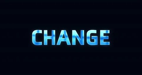 Change. Electric lightning word. Text Animation 스톡 동영상 138079293
