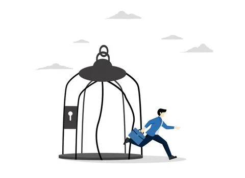 Change to experience new challenges or liberate the concept of freedom. Stock Illustration