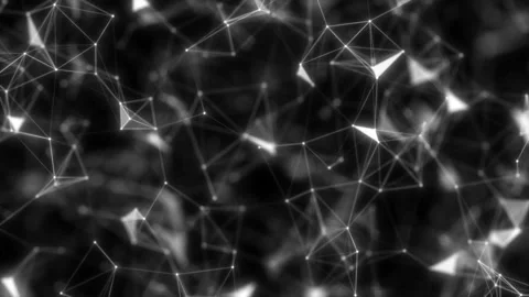 Change the focal length. Abstract plexus geometry with lines and dots Stock Footage 114058190