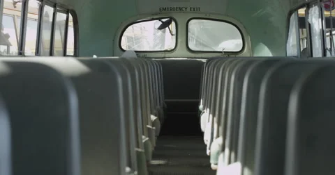 Change in Focus on Abandoned Bus Stock-Footage 54979659