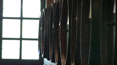 Change Focus in Cellar Tuscany 1, Italy Stock Footage 92549976