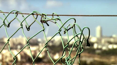 Change of focus on Jerusalem - medium shot Video stock 608634