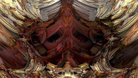 Change fractal 3D fantastic masks HD Stock Footage