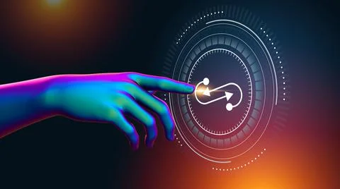 Change future and arm Stock Illustration