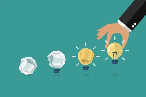 Change gabage to idea concept Stock Illustration