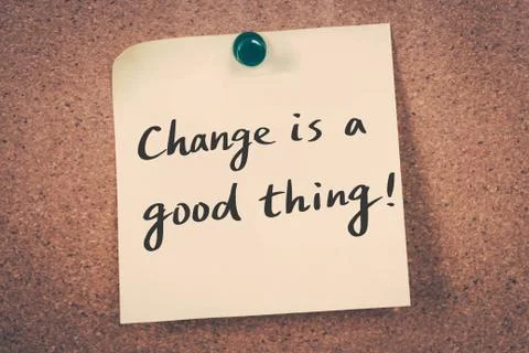 Change is a good thing Stock Photos