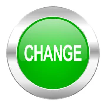 Change green circle chrome web icon isolated. 스톡 일러스트