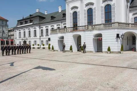  The change of guard in Bratislava Stock Photos