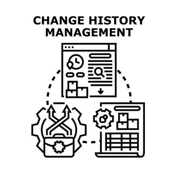 Change history management system vector concept Stock Illustration
