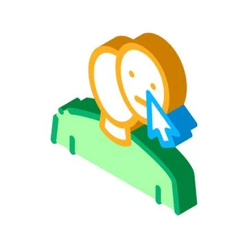 Change human face isometric icon vector illustration Illustrazione stock