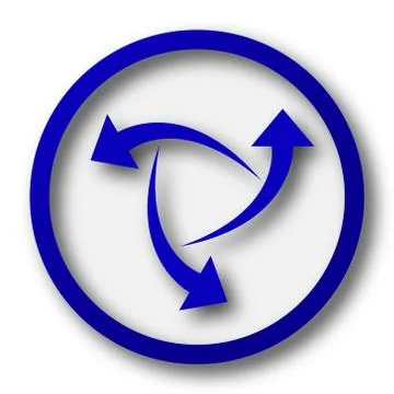 Change icon. Blue internet button on white background.. Stock Illustration