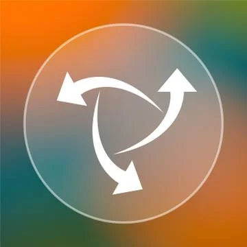 Change icon. Internet button on colored  background.. 스톡 일러스트