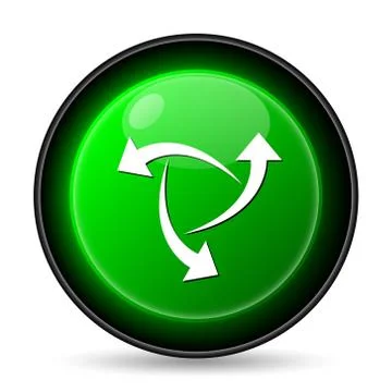  change icon. internet button on white background.. Illustrazione stock