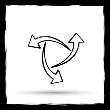 Change icon. Internet button on white background. Outline design imitating pa 스톡 일러스트