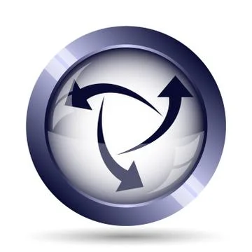 Change icon. Internet button on white background.. Illustrazione stock