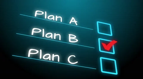 A change of idea plan B, strategy planning business Video stock 65990373