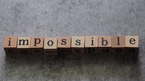 Change impossible to I am possible cube word. Concept idea of can do 스톡 동영상 118826578