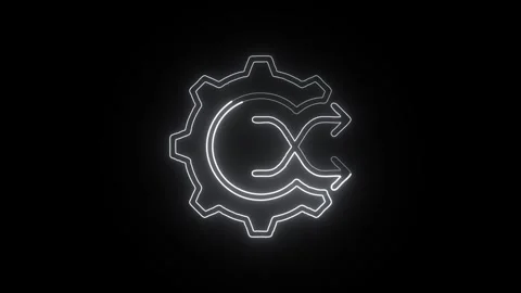 Change Isolated on Black Background Neon Transformation Animation Stock Footage 328105567