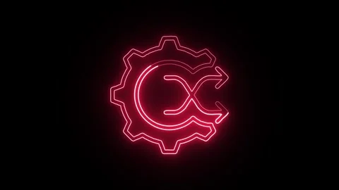 Change Isolated on Black Background Neon Transformation Animation Video stock 328105575