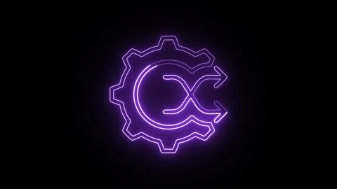 Change Isolated on Black Background Neon Transformation Animation Stock Footage 328105586