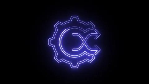 Change Isolated on Black Background Neon Transformation Animation Stock Footage 328105590