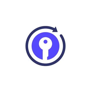 Change key icon for web and apps Illustrazione stock