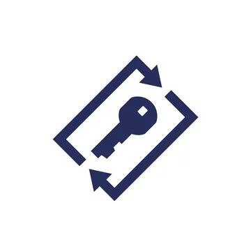 Change key icon on white 스톡 일러스트