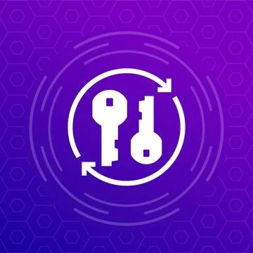 Change keys icon for web and apps Illustrazione stock