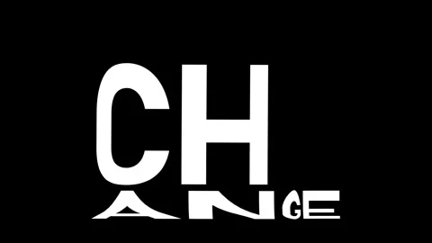 Change Kinetic Warp Text Animation Stock Footage 314998211