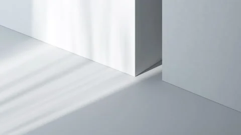The change of light and shadow in the white empty room, 3d rendering. Stock Footage 162050914