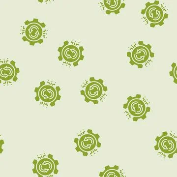 Change management analyst glyph seamless pattern Stock Illustration