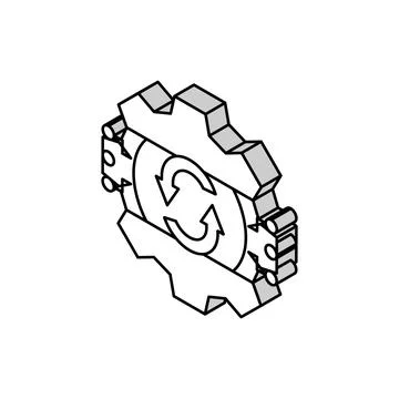 Change management analyst isometric icon vector illustration 스톡 일러스트