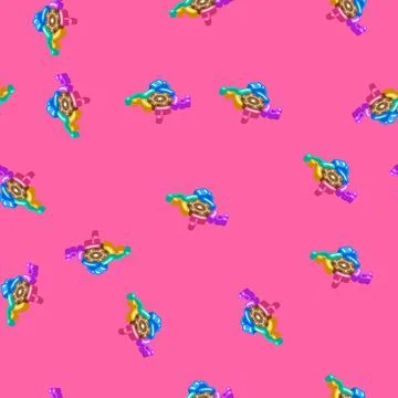 Change management analyst isometric icon seamless pattern Stock Illustration